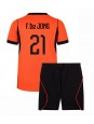Nederländerna Frenkie de Jong #21 Replika Hemmakläder Barn VM 2026 Kortärmad (+ byxor)